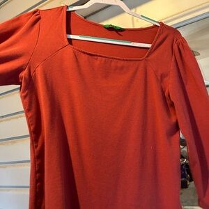 Red Long Sleeve Top